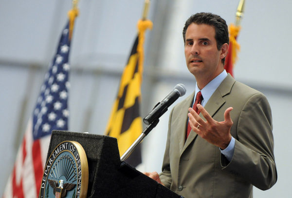 Fort Meade, Md. 8/17/11 Staff Photo by Brian Krista U.S. Congressman John Sarbanes addresses the guests in attendance for the ribbon cutting ceremony for the Defense Adjudication Activities facility in Fort Meade, Md., on Wednesday, August 17, 2011. The new building will be home to ten government agencies and nearly 800 employees.